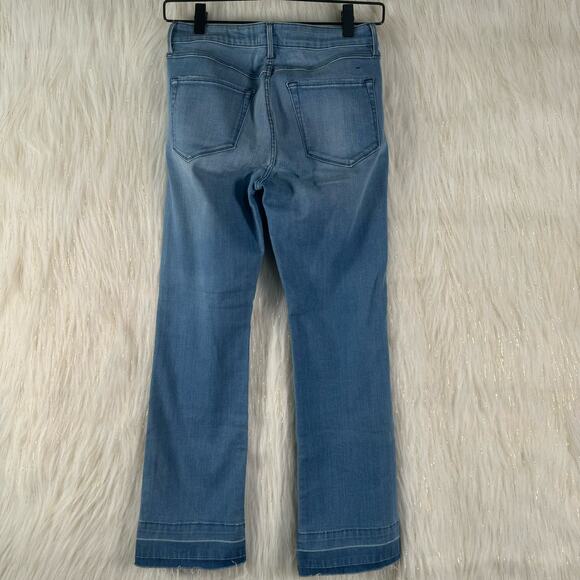 3x1 Womens Bootcut Jeans Raw Hem Crop Mid Rise Stretch Cotton Blend Med Wash 25 - Picture 4 of 10